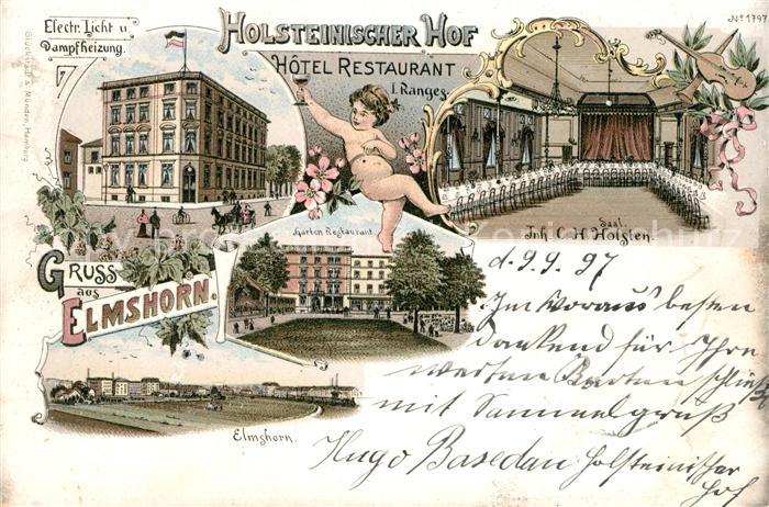 Elmshorn Hotel-Restaurant Holsteinischer Hof Litho