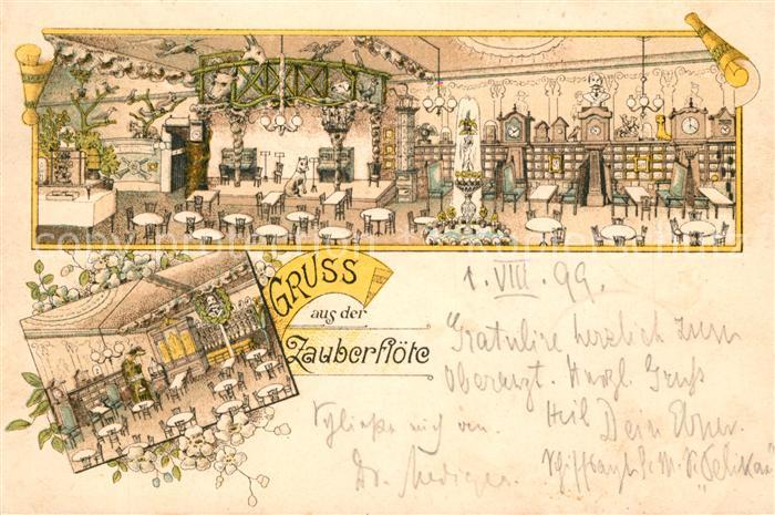 Kiel Restaurant Zauberfloete Litho