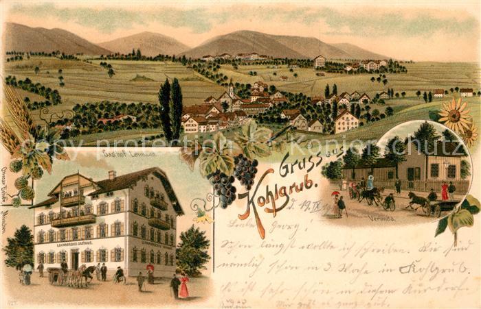 Bad Kohlgrub Gasthof Lehmann Verande Litho