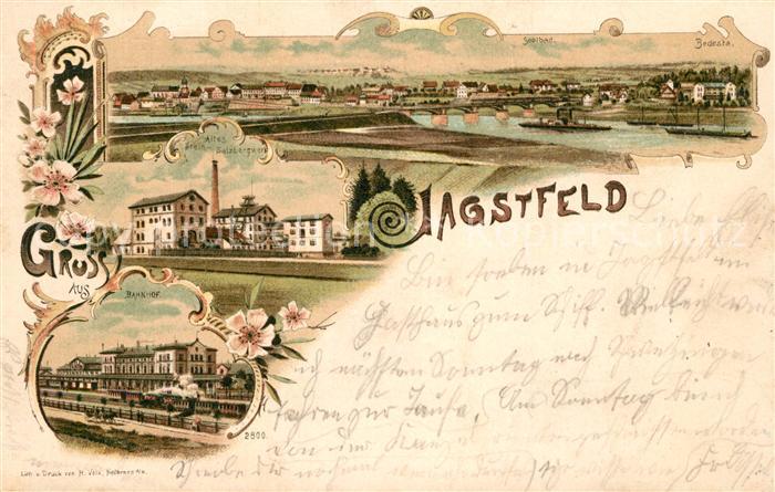 Jagstfeld Altes Stein-Salzbergwerk Bahnhof Bedesta Litho