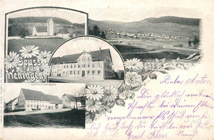 Wehingen Wuerttemberg Gasthaus zur Sonne Gasthaus zum Adler Friedhofskirche