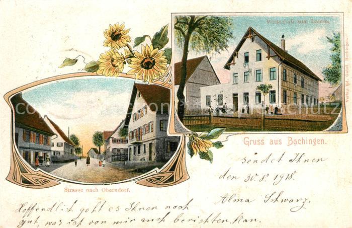 Bochingen Wirtschaft zum Lamm Strasse nach Oberndorf