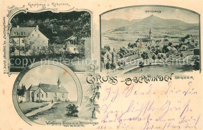 Oberwinden Elztal Gasthaus zum Rebstock Wallfahrtskirche Hoernleberg