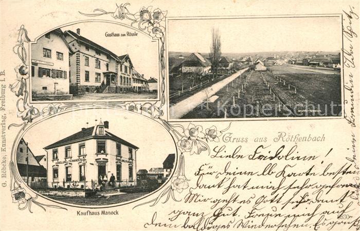 Roetenbach Baden Kaufhaus Manock Gasthaus zum Roessle