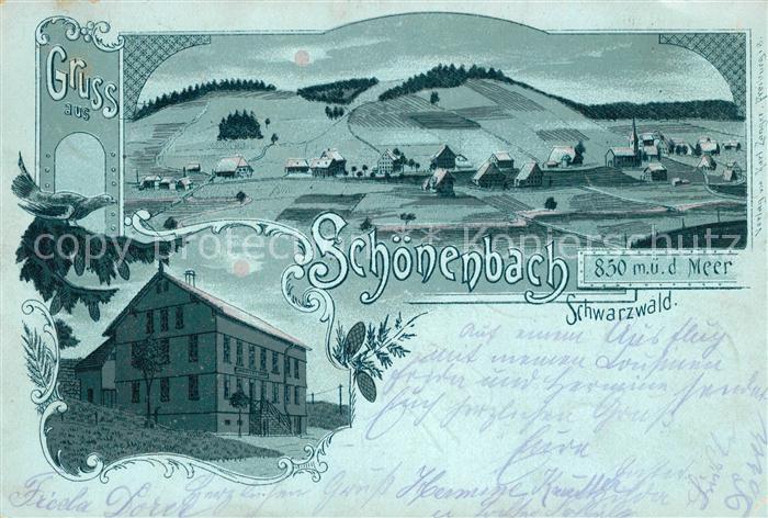 Schoenenbach Schluchsee Gasthaus zum Loewen Litho