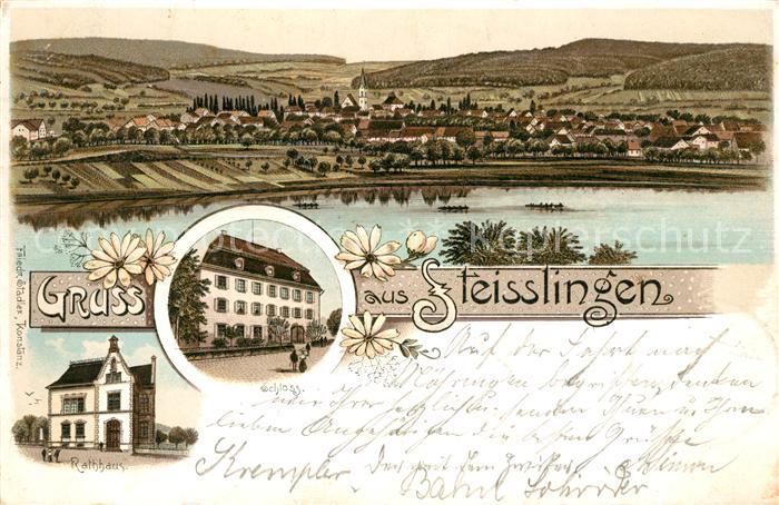 Steisslingen Schloss Rathaus Litho