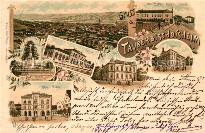 Tauberbischofsheim Spital Pfarrhaus Amtsgericht Finanzamt Gymnasium Bahnhof Lith