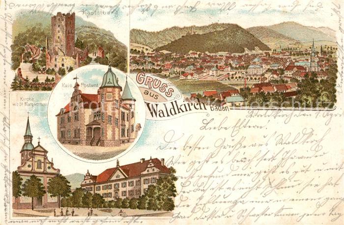 Waldkirch Breisgau Panorama Kirche Kastelburg