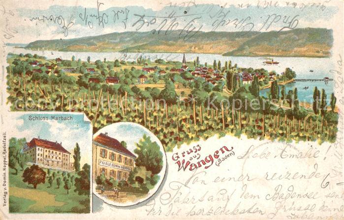 Wangen Bodensee Schloss Marbach See Panorama