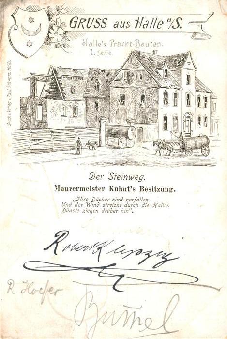 Halle Saale Steinweg Pracht Bauten