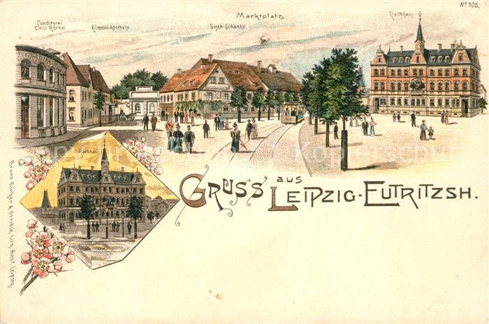 Eutritzsch Marktplatz Kuemmel-Apotheke Gosenschenke Konditorei Emil Roethel