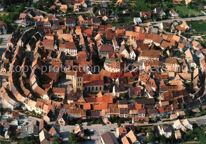 Eguisheim Haut Rhin Vue Generale aérienne