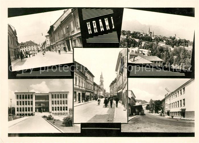 Kranj Krainburg Innenstadt Gebaeude Stadtpanorama