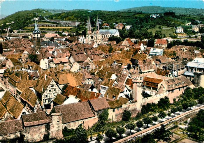 Obernai Bas Rhin Les remparts et vue Generale aérienne