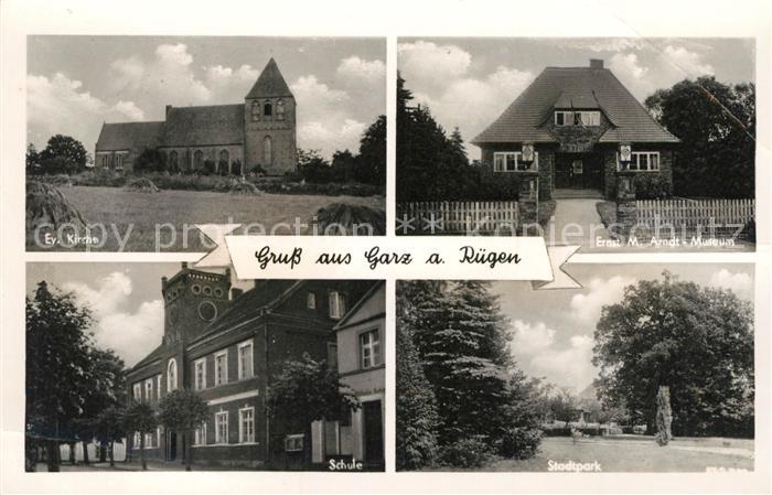 Garz Ruegen Arndt Museum Stadtpark Kirche Schule