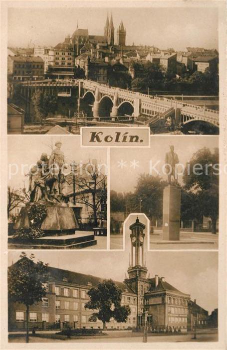 Kolin Denkmal Bruecke Rathaus