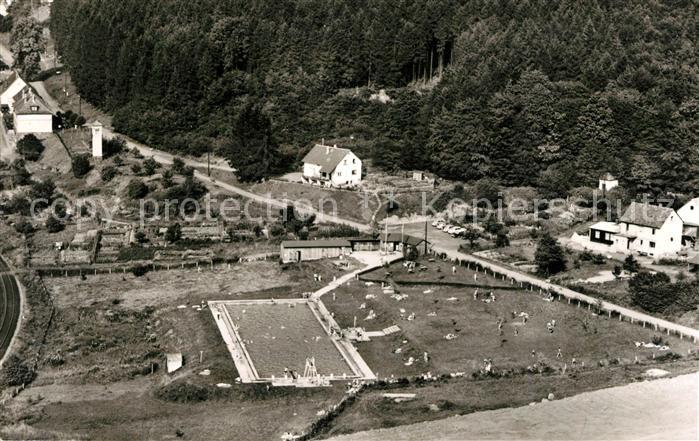 Hirzenhain Eschenburg Fliegeraufnahme Schwimmbad Waldschenke