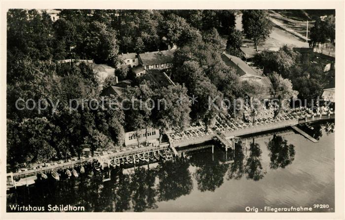 Schildhorn Berlin Fliegeraufnahme Wirtshaus