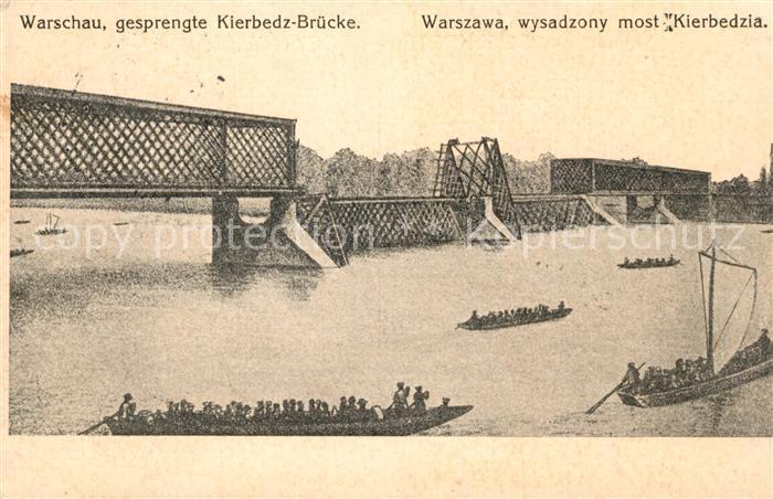 Warschau Masowien Gesprengte Kierbedz Br?cke