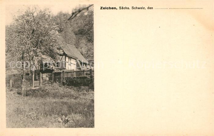 Saechsische Schweiz Zeichen Bauernhof