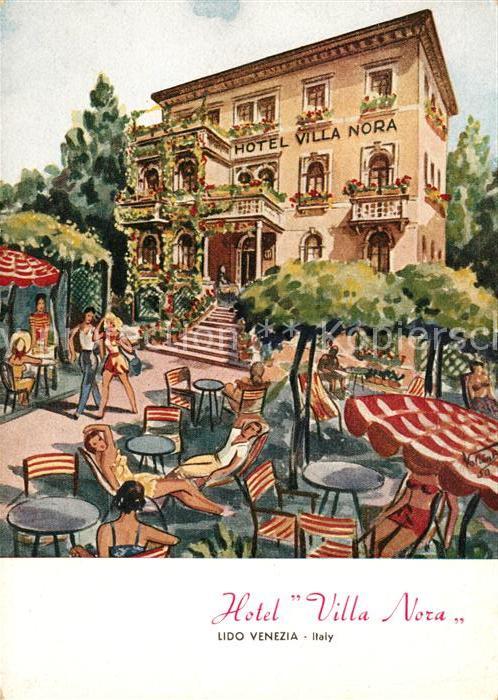 Venezia Lido Hotel Villa Nora K?nstlerkarte