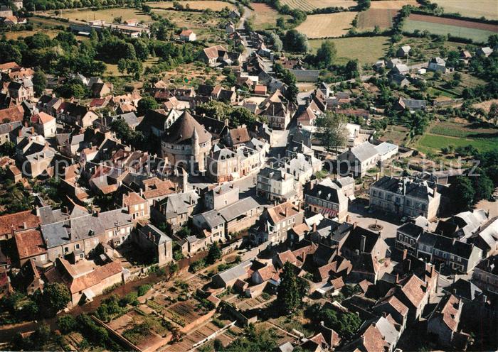 Neuvy-Saint-Sepulchre Fliegeraufnahme Altstadt