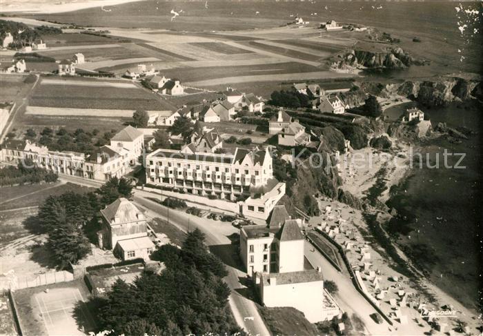 Pouldu Le Fliegeraufnahme Hotel Strand