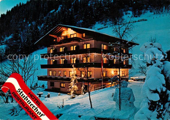 Badgastein Hotel Stubnerhof Cafe Restaurant Winter Nachtaufnahme