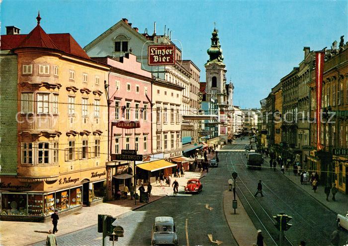 Linz Donau Landstrasse Blick vom Taubenmarkt