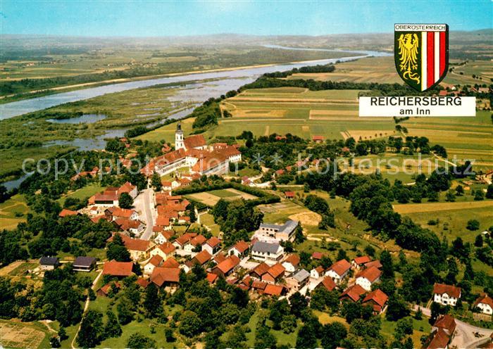 Reichersberg Inn Fliegeraufnahme Augustiner Chorherrenstift