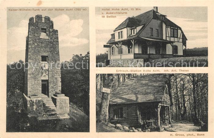 Adenau Ahrweiler Rheinland-Pfalz Berghotel Hohe Acht Kaiser-Wilhelm.Turm Erfrisc