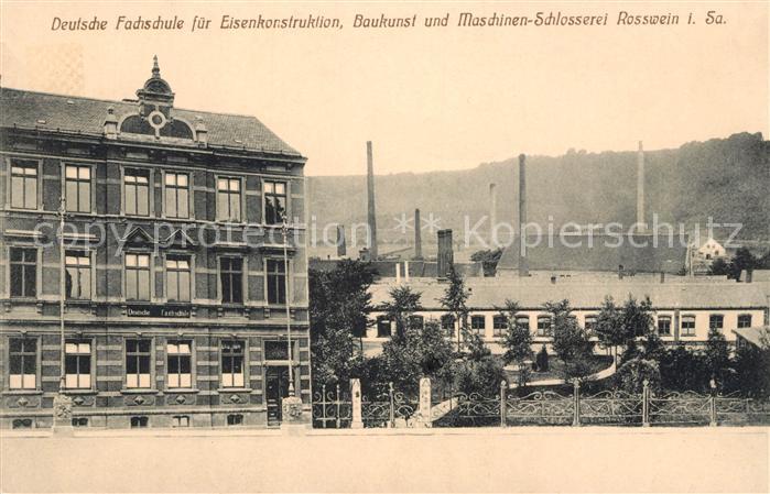 Rosswein Deutsche Fachschule Eisenkonstruktion Baukunst Maschienen Schlosserei