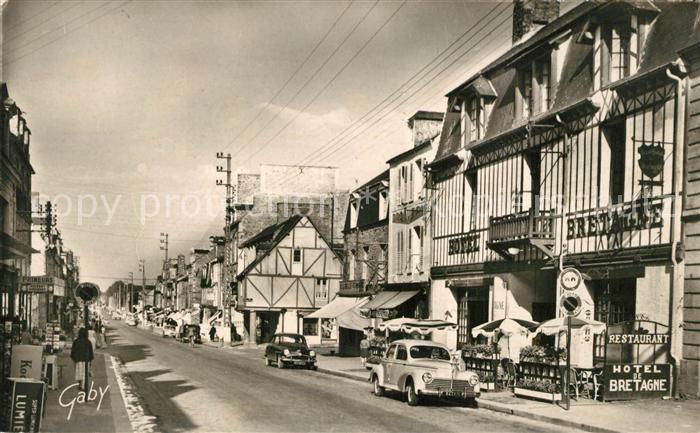 Pontorson Hotel de Bretagne et rue Couesnon