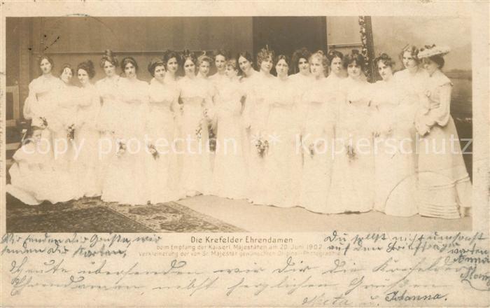Krefeld Ehrendamen Empfang der Kaiserl Majestaeten