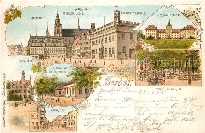 Zerbst Rathaus Marktplatz St. Nikolaikirche