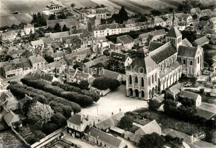 Saint-Benoit-sur-Loire Fliegeraufnahme Basilique