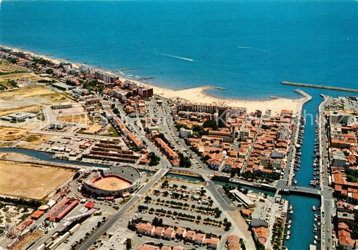 Palavas-les-Flots Herault Fliegeraufnahme Hafen Strand