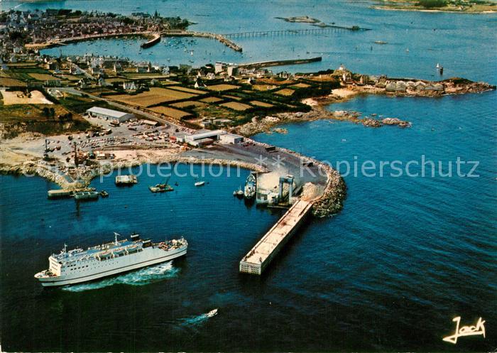 Roscoff Fliegeraufnahme Hafen