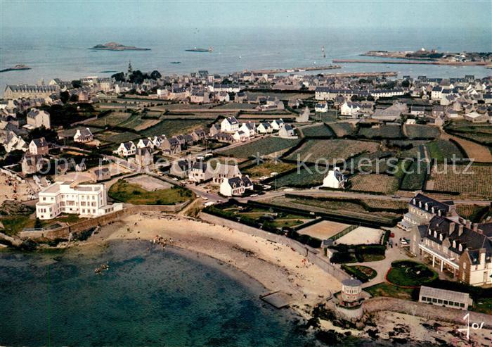 Roscoff Fliegeraufnahme Plage Institut-marin-de