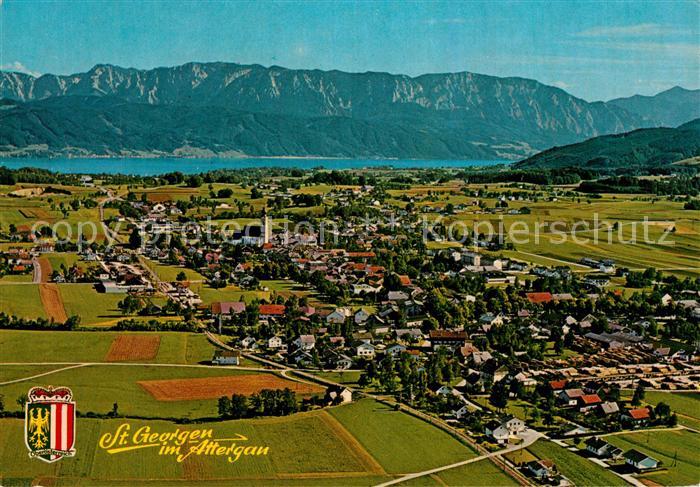 St Georgen Attergau Fliegeraufnahme Attersee Hoellengebirge