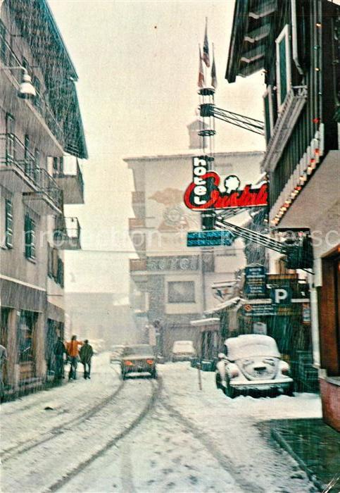 Courmayeur Via Roma verschneit