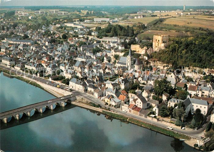 Montrichard Fliegeraufnahme Brueckenpartie Loir et Cher