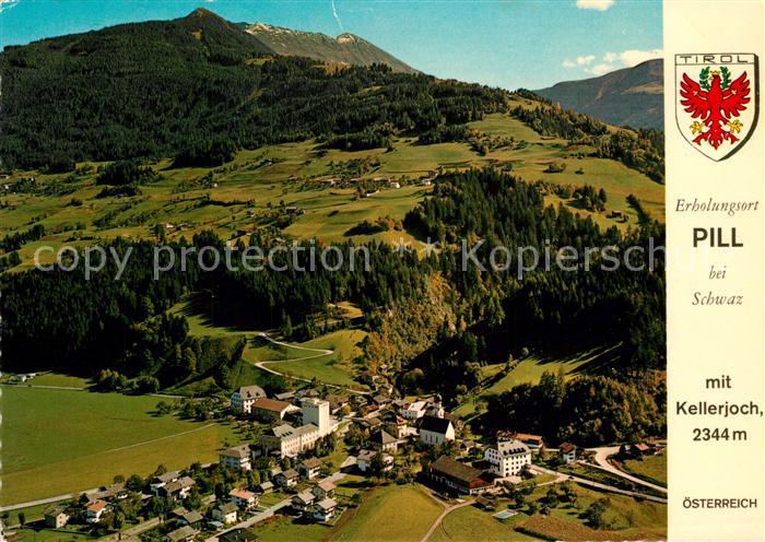 Pill Tirol Fliegeraufnahme mit Kellerjoch