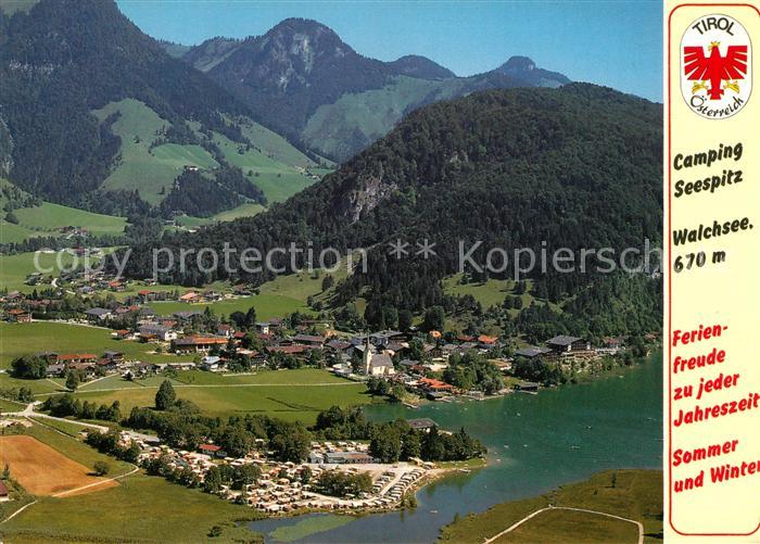 Walchsee Tirol Fliegeraufnahme Camping Seespitz