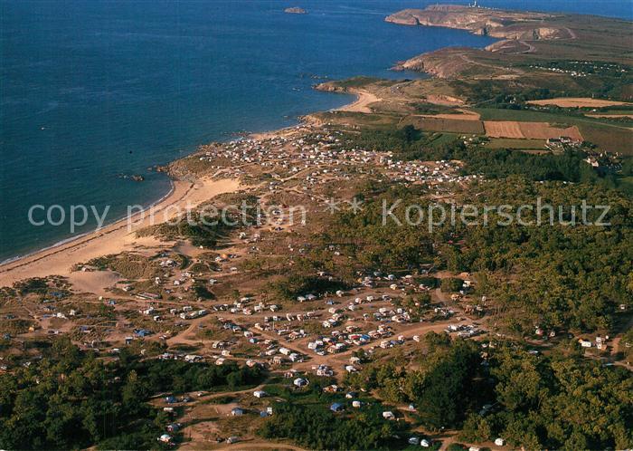 Cap Frehel Cotes d Armor Bretagne Fliegeraufnahme Camping Strand
