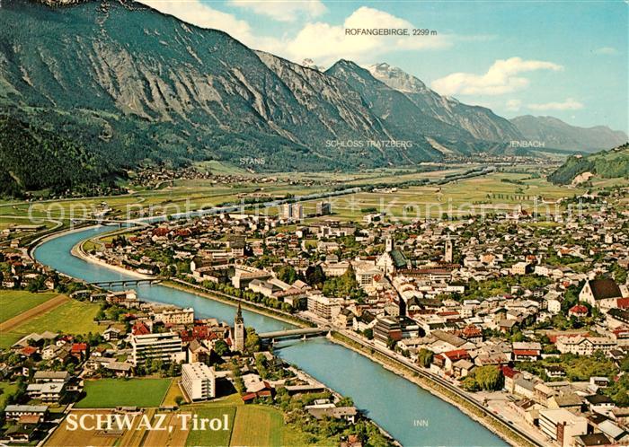 Schwarz Tirol im Unterinntal Fliegeraufnahme Kellerjoch