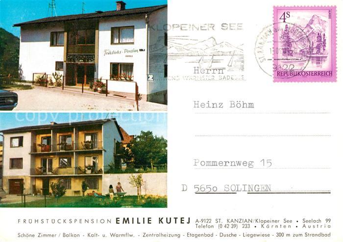 Kanzian Klopeiner See St Pension Emilie Kutej