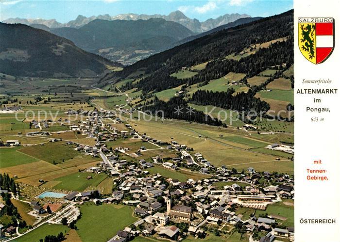 Altenmarkt Pongau Fliegeraufnahme mit Tennengebirge