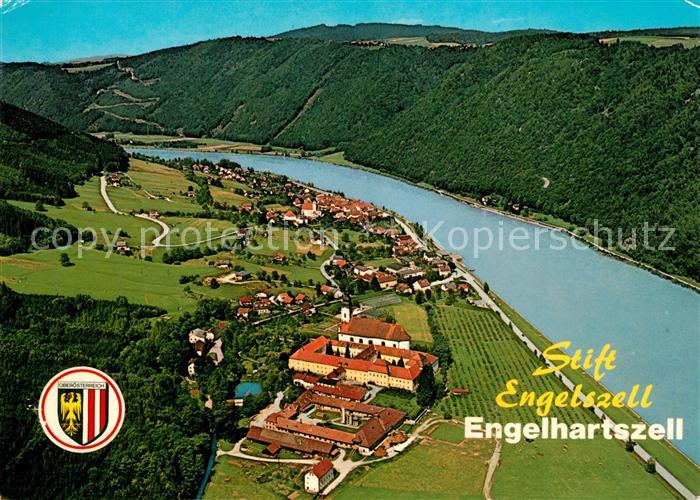 Engelhartszell Donau Oberoesterreich Fliegeraufnahme Stift Engelszell