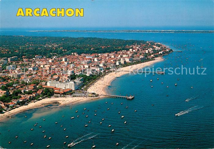 Arcachon Gironde Fliegeraufnahme Strand